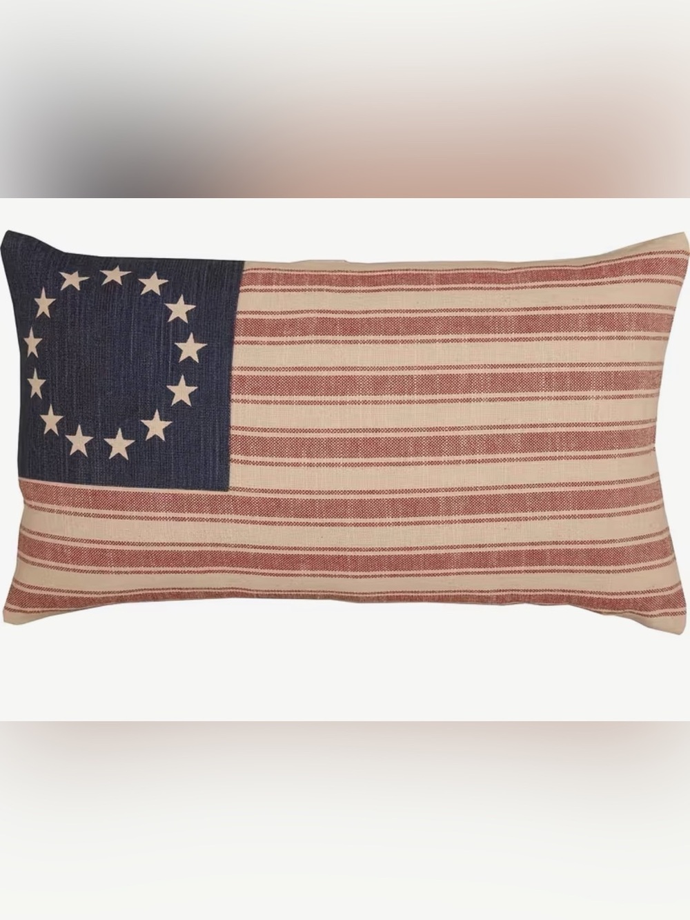 THREE Patriotic 'America' Accent Pillow Covers in Red, Blue, and Cream - Picture 5 of 5